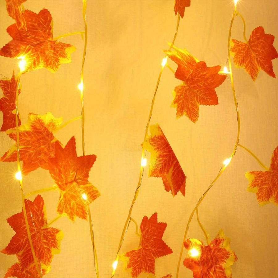 Maple Leaf String Thanksgiving Harvest Halloween Christmas Lights