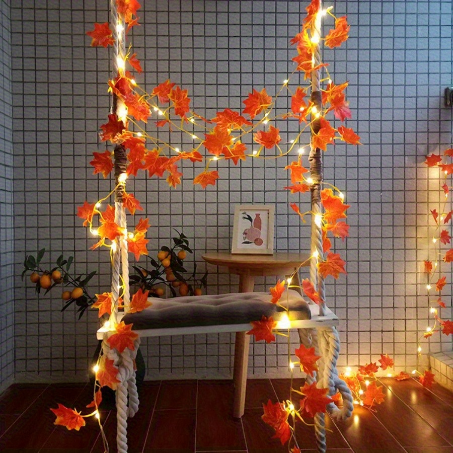 Maple Leaf String Thanksgiving Harvest Halloween Christmas Lights