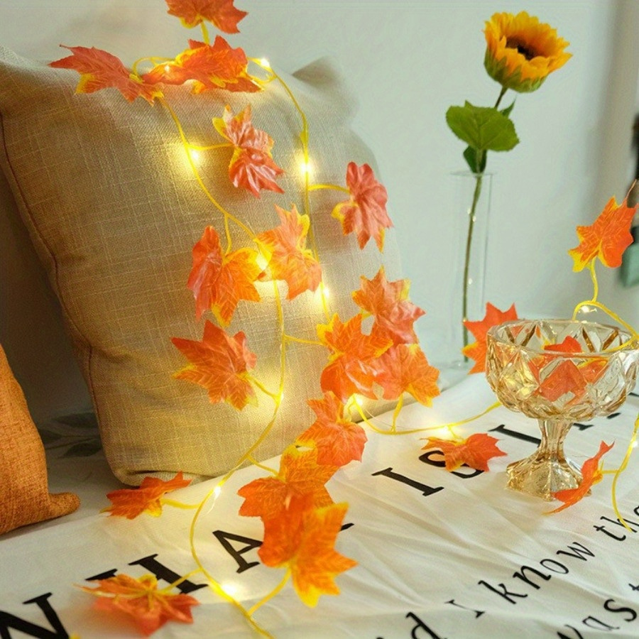 Maple Leaf String Thanksgiving Harvest Halloween Christmas Lights