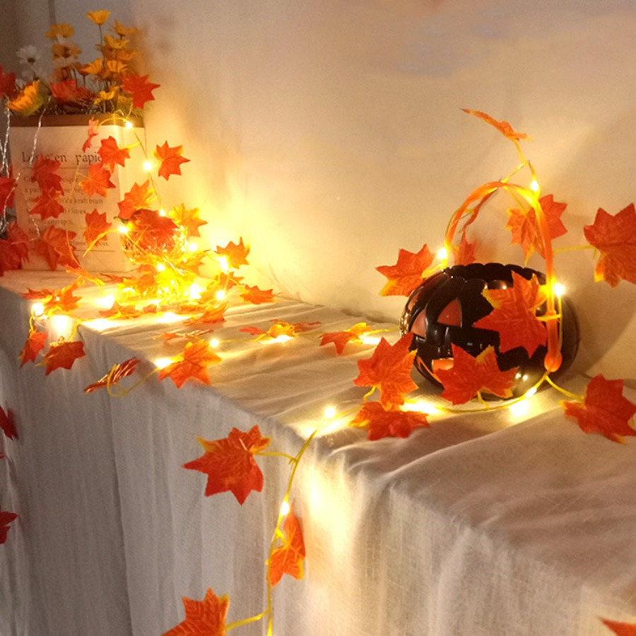 Maple Leaf String Thanksgiving Harvest Halloween Christmas Lights