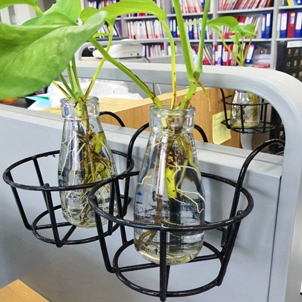 Stylish Round Metal Hanging Planters