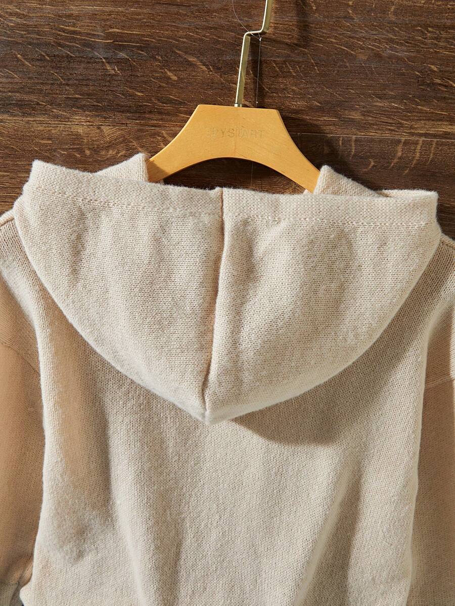 2024 Autumn/Winter New 3D Christmas Pattern Hoodie Pullover Long Sleeve Loose Versatile Sweater - Khaki - View 3