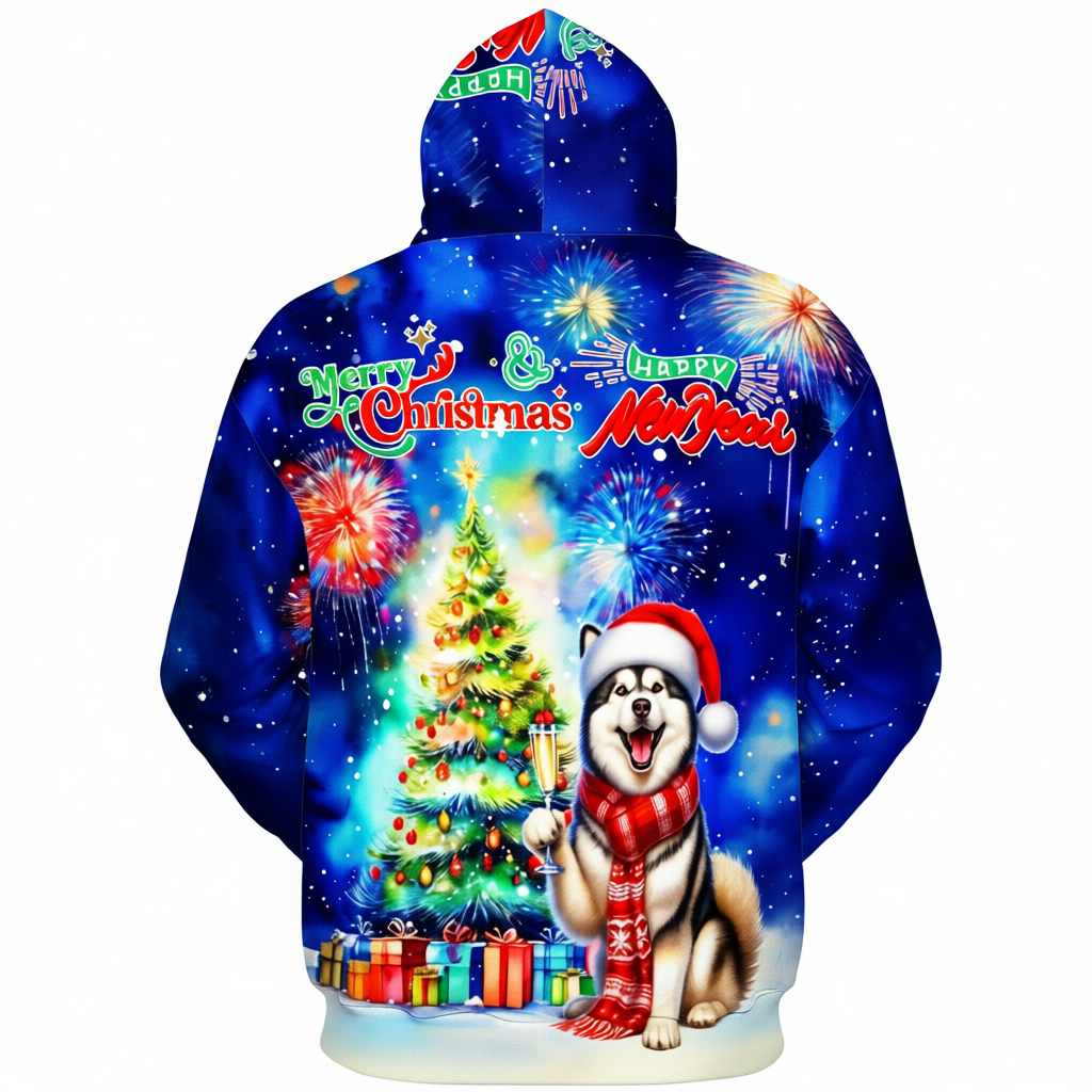 Festive Santa Dog Christmas Hoodie For Holiday Season