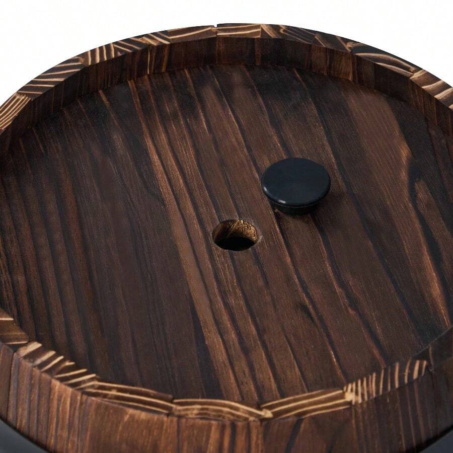 Wood Whiskey Barrel Planter With Drainage For Garden And Yard