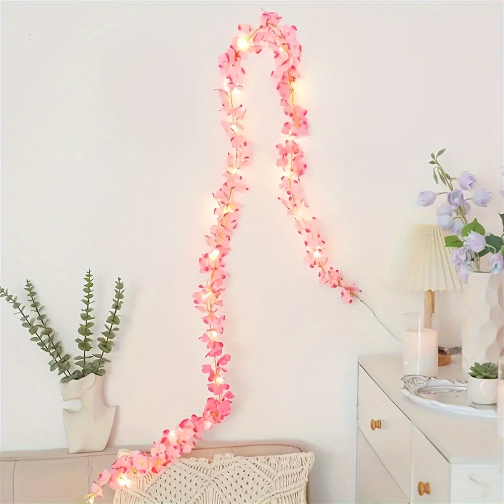 Battery Powered Cherry Blossom LED String Lights for Party and Holiday Decor
