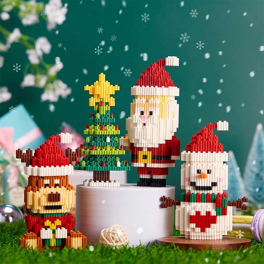 Christmas Mini Building Blocks Set for DIY Gifts