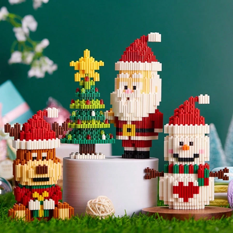Christmas Mini Building Blocks Set for DIY Gifts