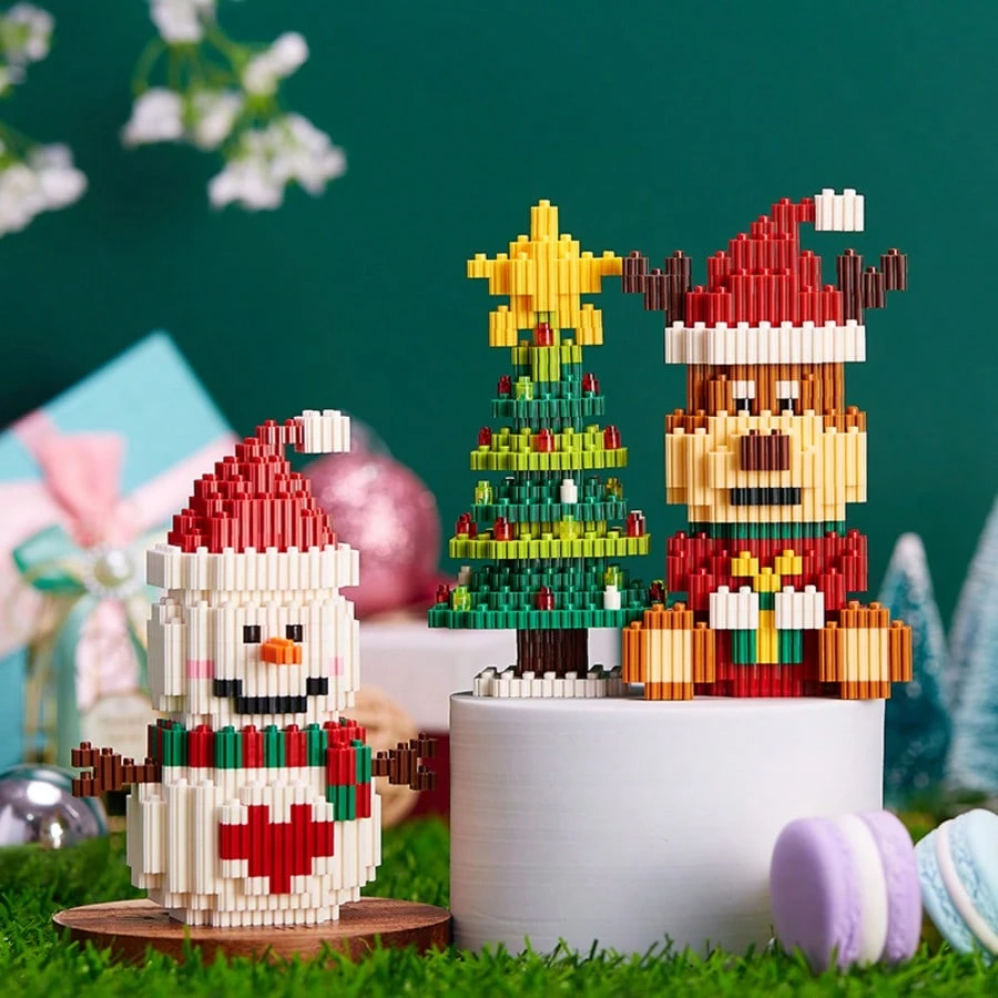 Christmas Mini Building Blocks Set for DIY Gifts