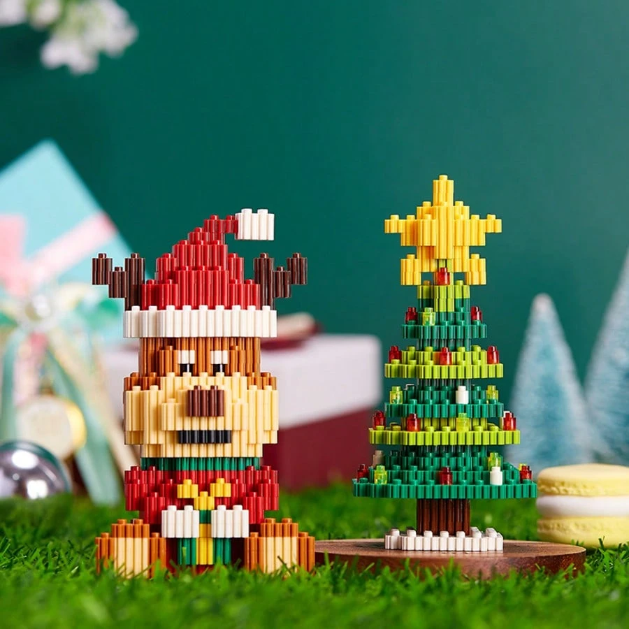 Christmas Mini Building Blocks Set for DIY Gifts