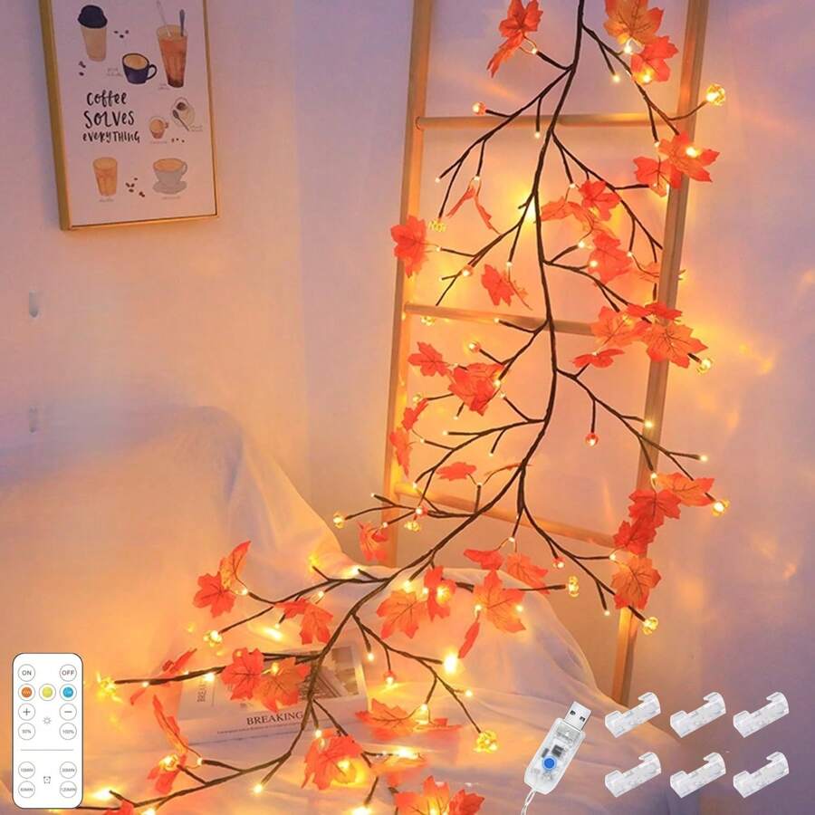 DIY Cherry Blossom Willow Vine Christmas Lights  