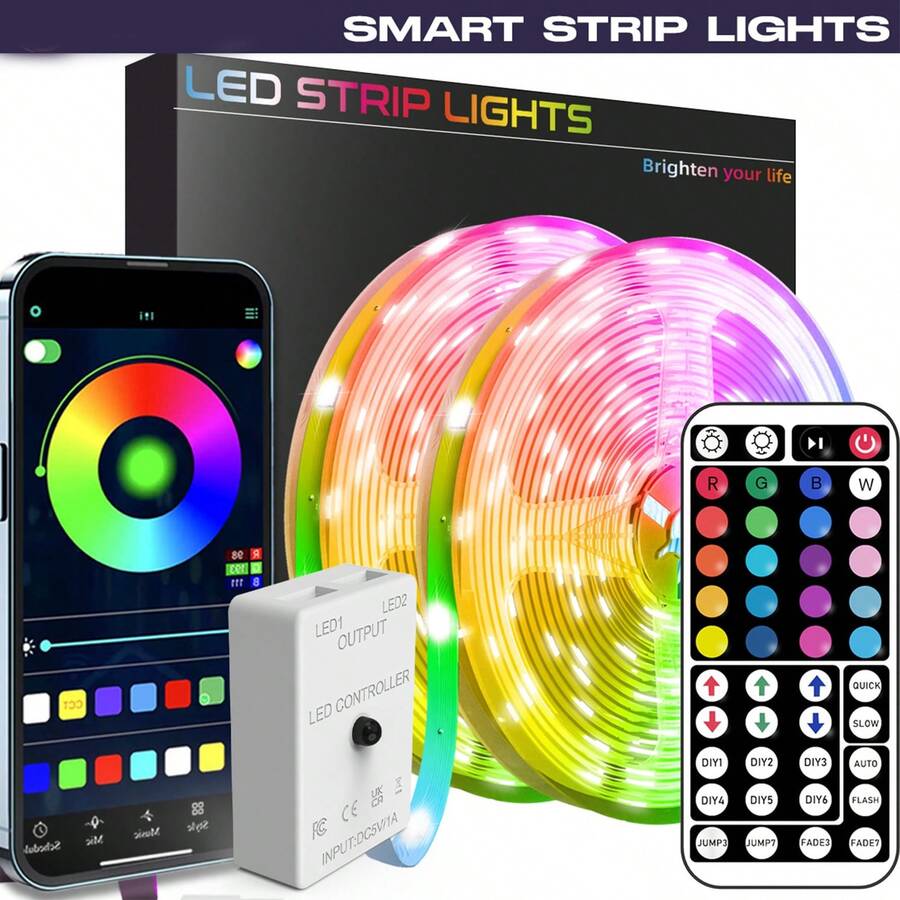 USB RGB LED Strip Christmas Lights With App Control