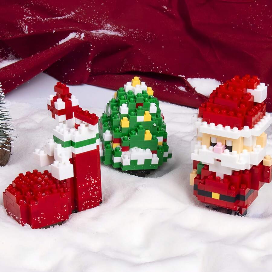 Christmas Micro Mini Building Blocks Set