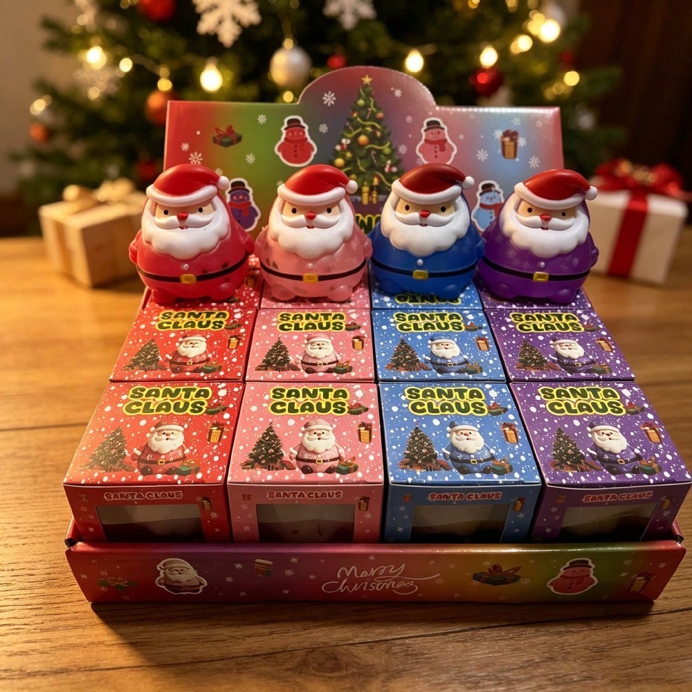 Transparent Santa Claus Slow Rise Squishy Toy For Christmas Gift