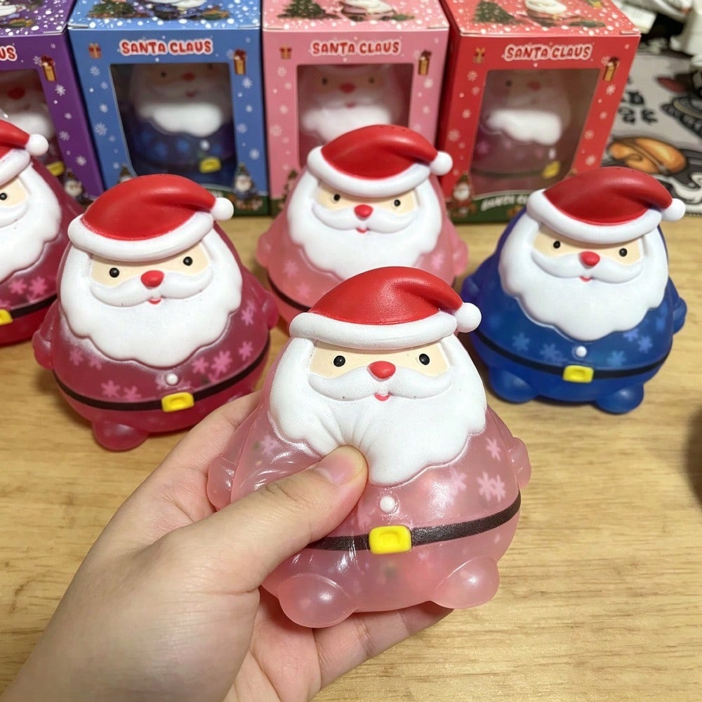 Transparent Santa Claus Slow Rise Squishy Toy For Christmas Gift