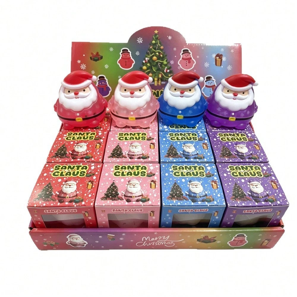 Transparent Santa Claus Slow Rise Squishy Toy For Christmas Gift