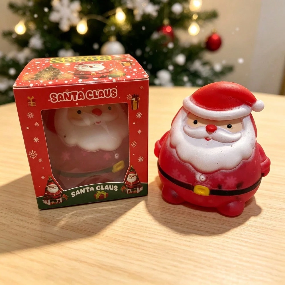 Transparent Santa Claus Slow Rise Squishy Toy For Christmas Gift