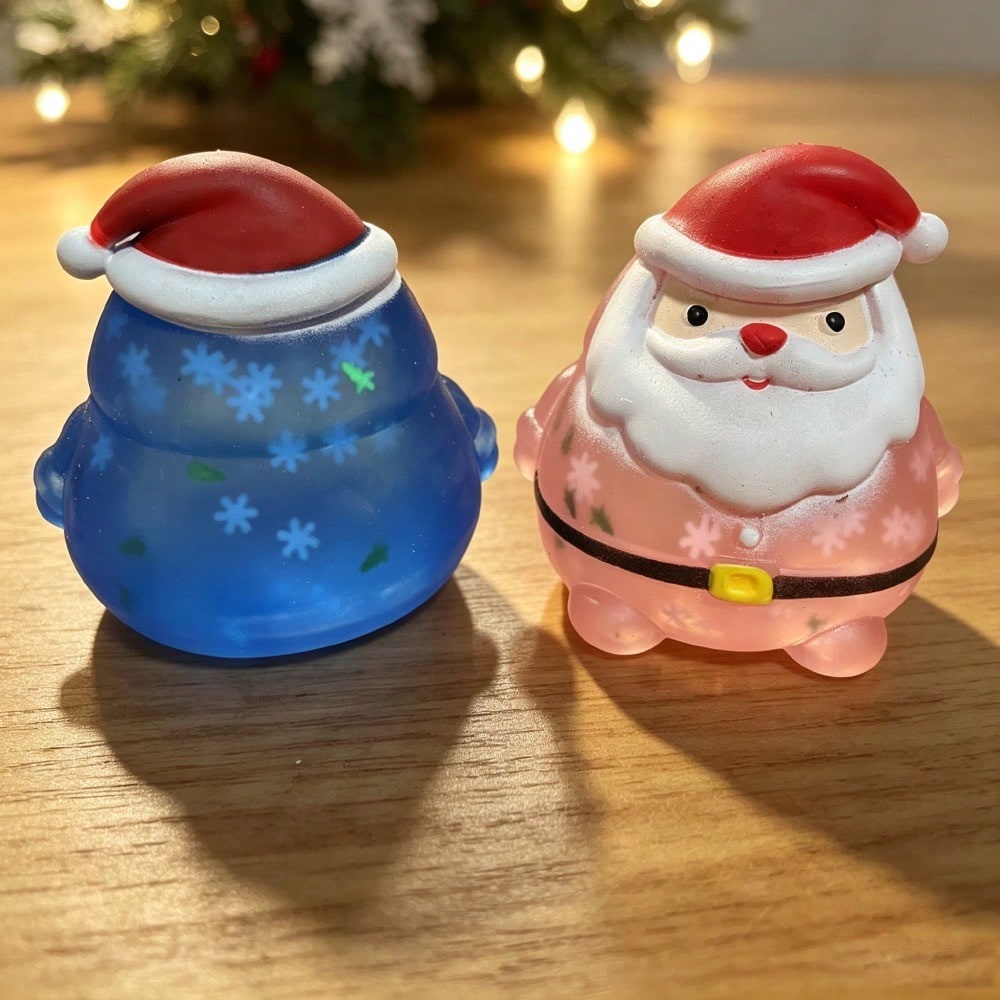 Transparent Santa Claus Slow Rise Squishy Toy For Christmas Gift