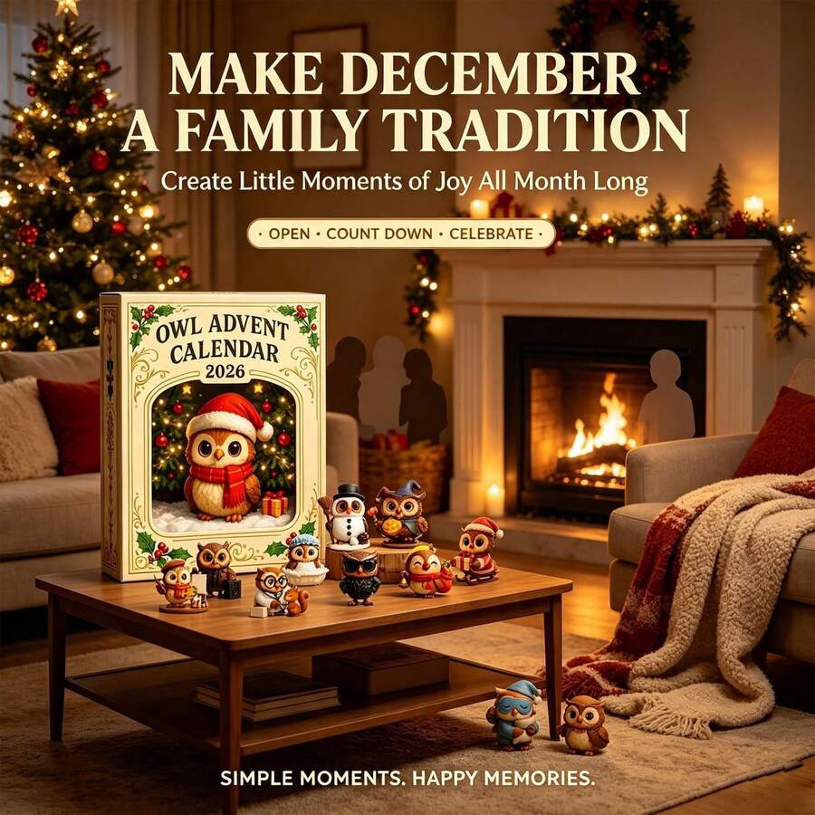 24 Day Christmas Owl Countdown Advent Calendar