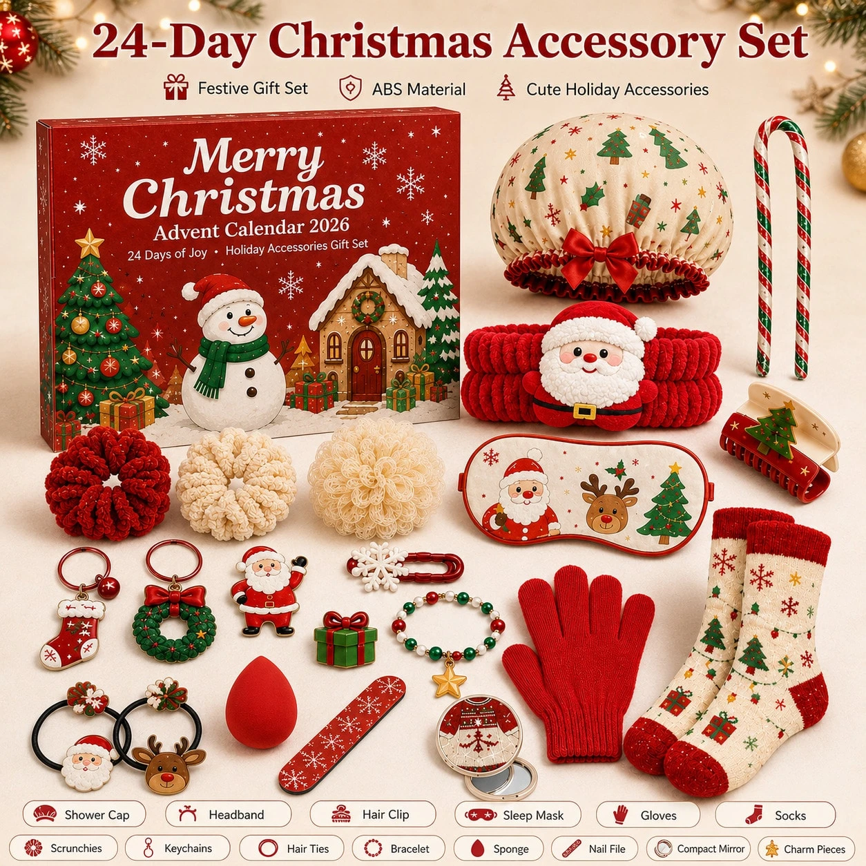 2026 Christmas Unicorn Mermaid Jewelry Advent Calendar