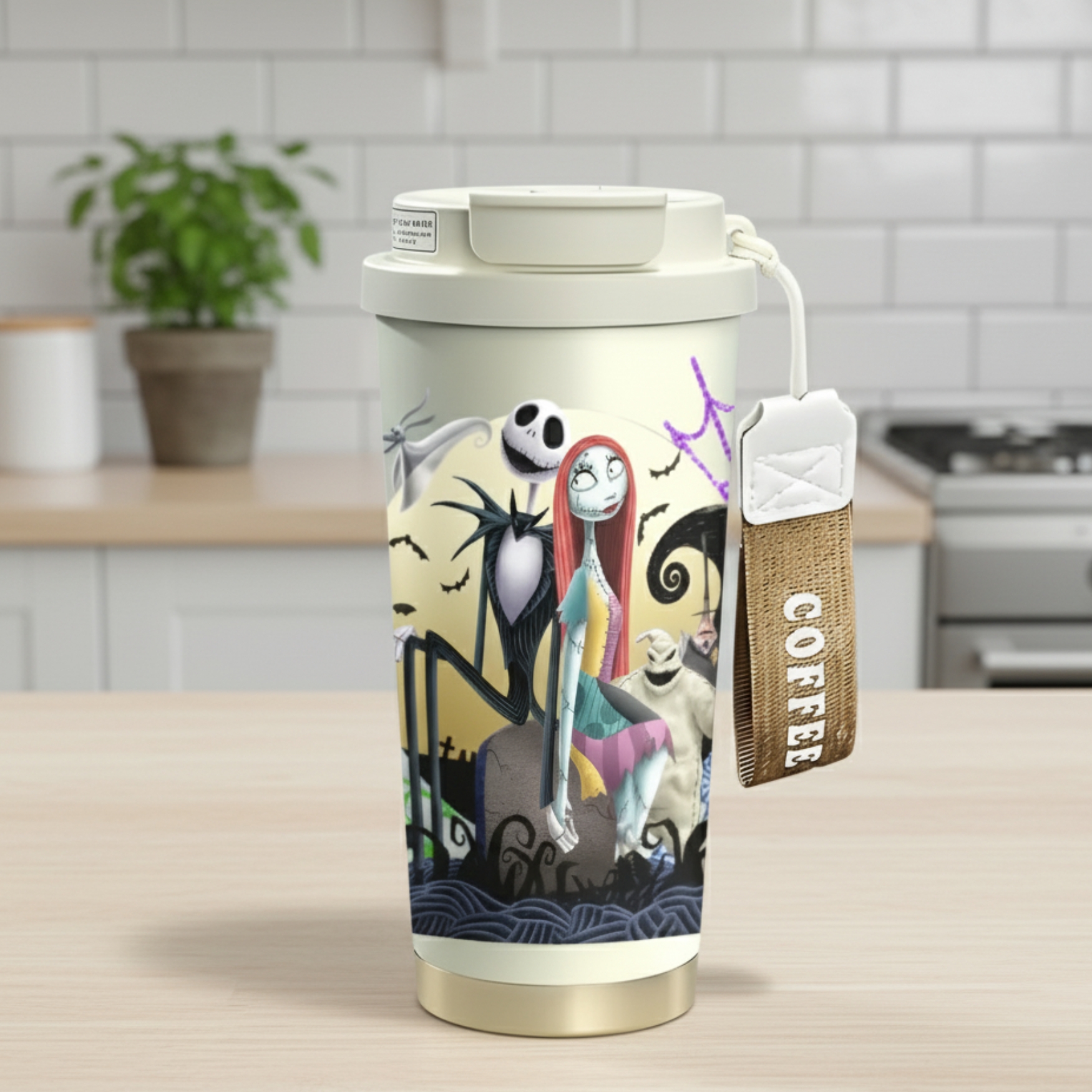 18 Oz Nightmare Before Christmas Tumbler With Lid 