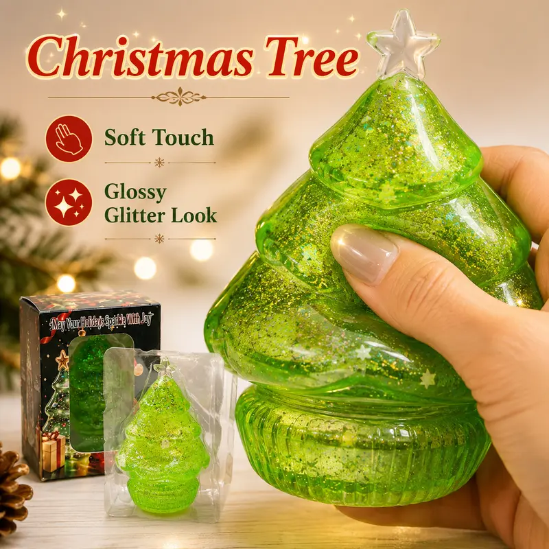 Santa Snowman And Christmas Tree Squishy Toys