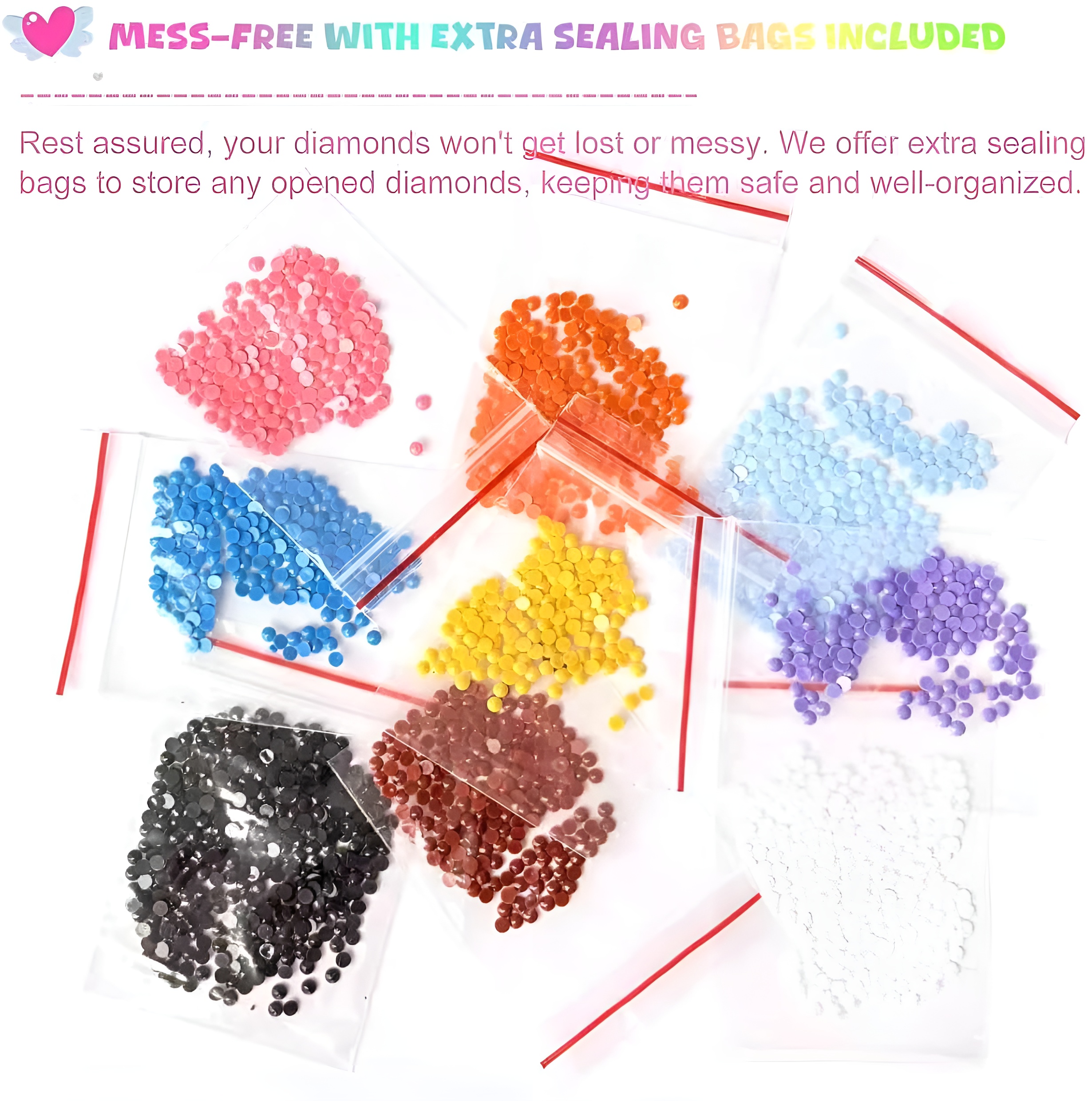 6Pcs Make Your Own GEM Art Keychains