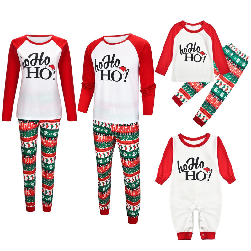 HoHo Family Christmas Pajamas Set - Amzemart