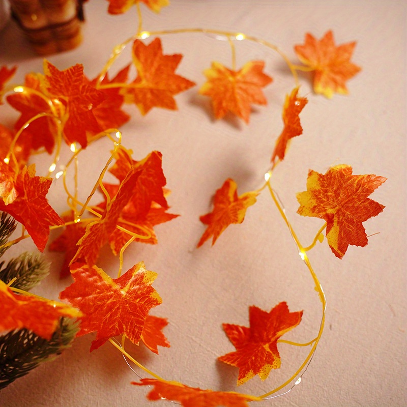 Maple Leaf String Thanksgiving Harvest Halloween Christmas Lights
