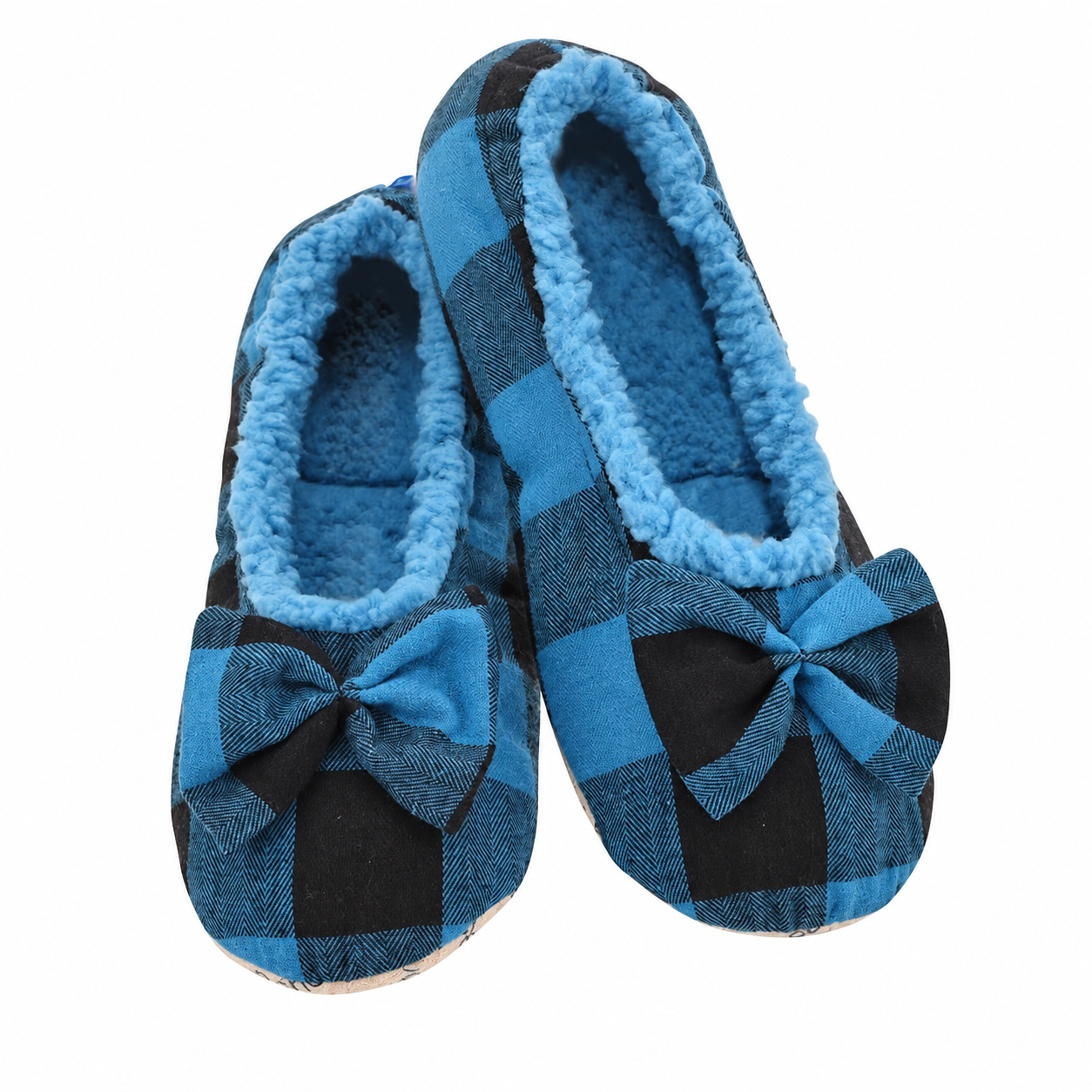 Christmas Buffalo Plaid Ballerina Indoor Wear Slippers for Women