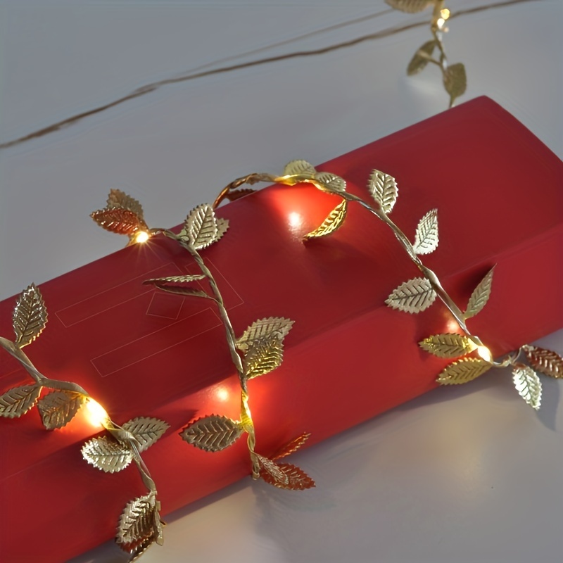 Battery Powered Leaf LED String Lights for Home and Holiday Decor