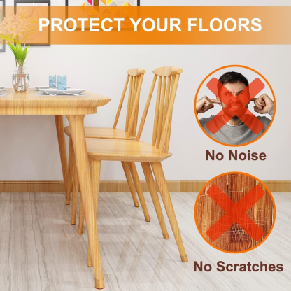 Silicone Chair Caps With Silicone Pades