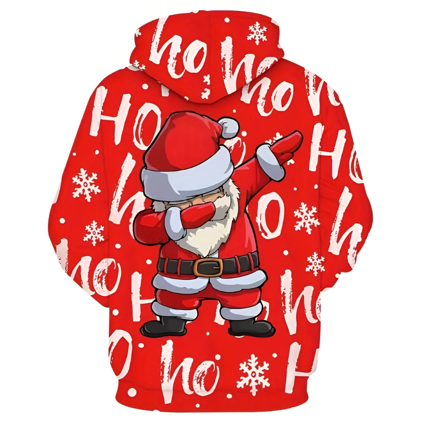 Men Casual Santa Claus Print Hoodie