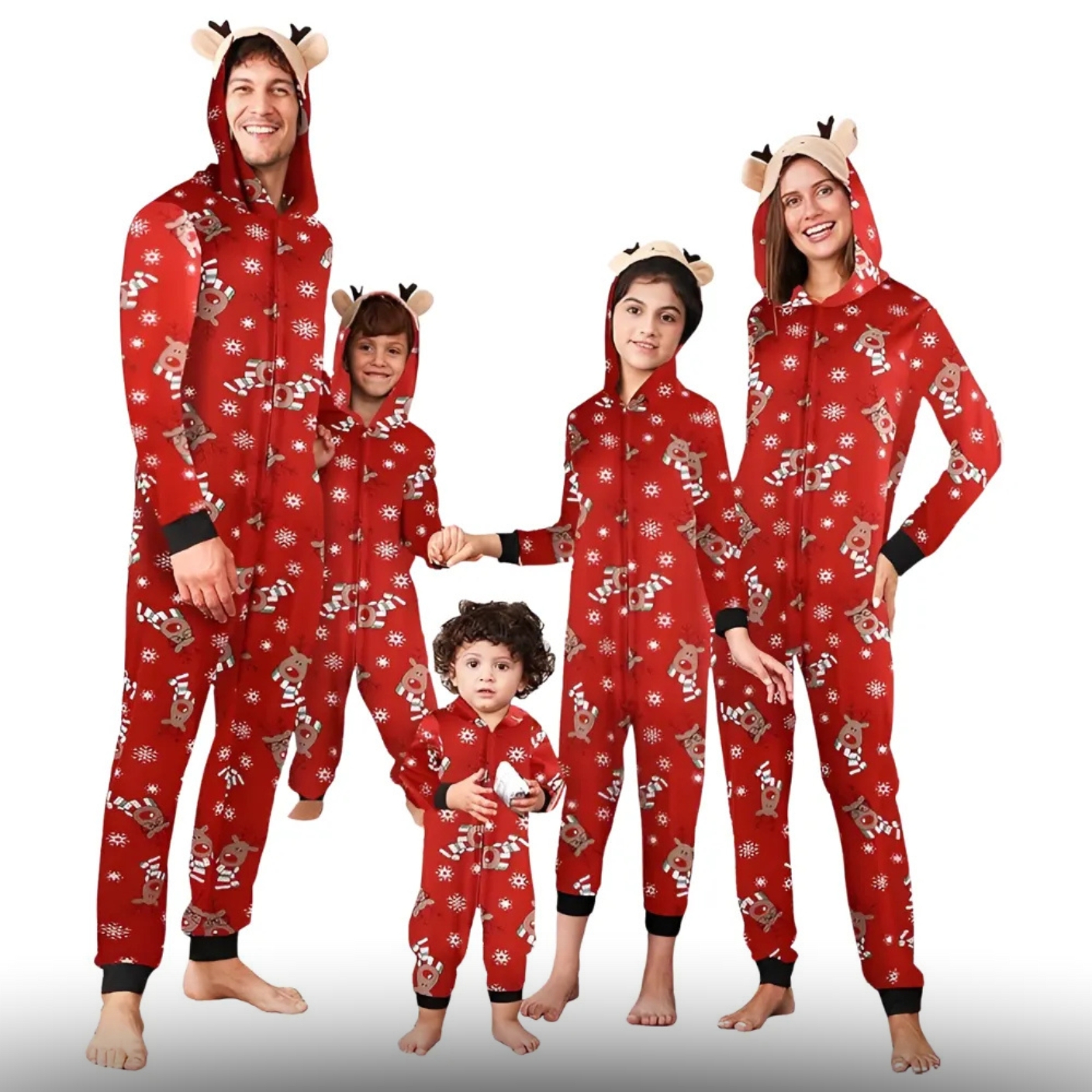 Reindeer Snowflake Family Matching Christmas Pajama Set