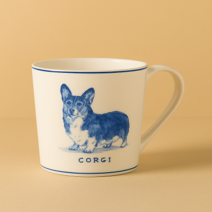 Stoneware Dog Coffee Mug