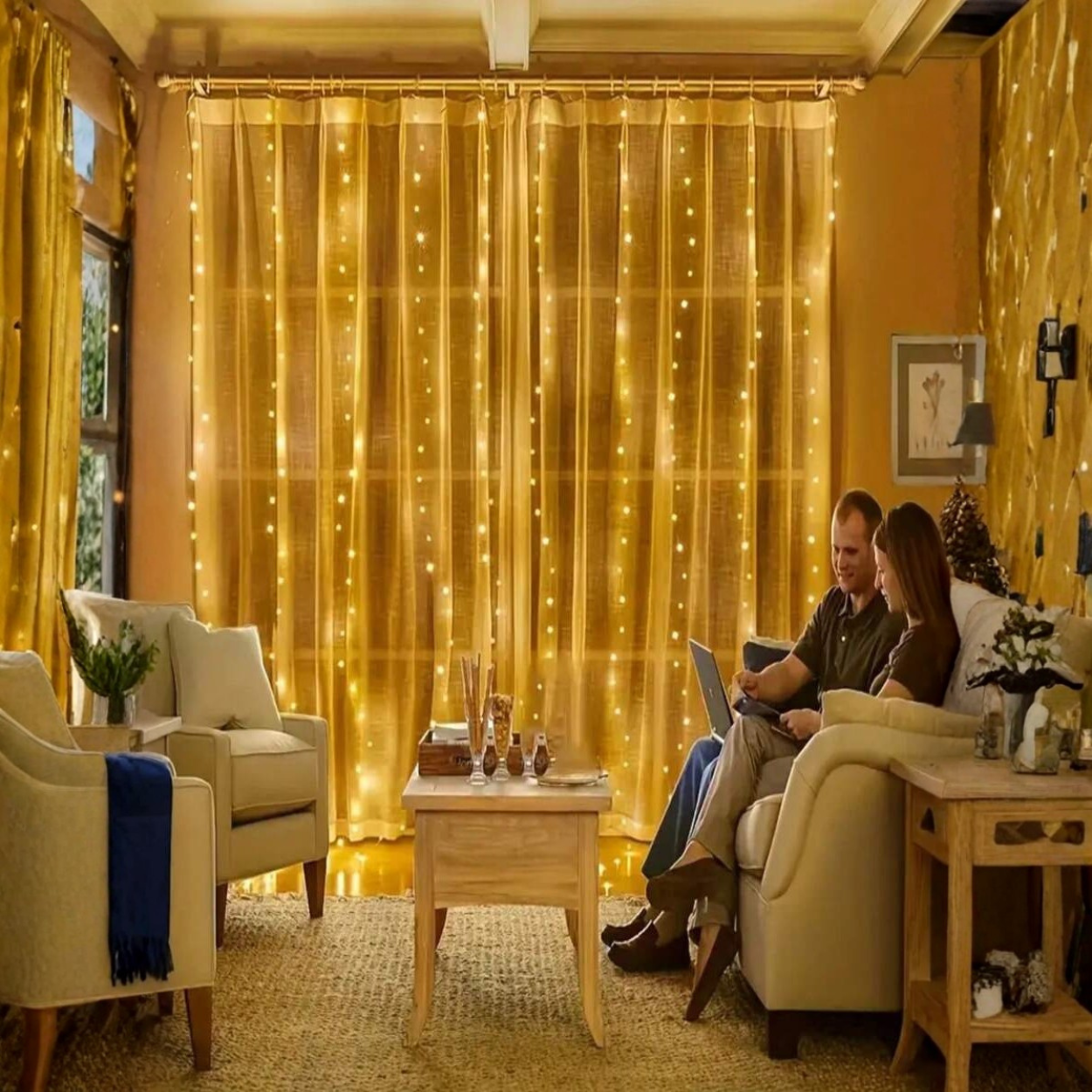 USB Powered LED Curtain Lights With Remote Control