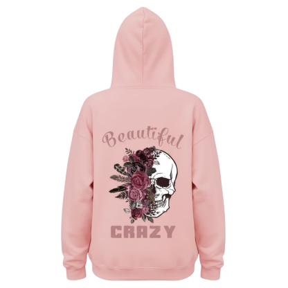 Casual Floral Printed Pocket Hoodie