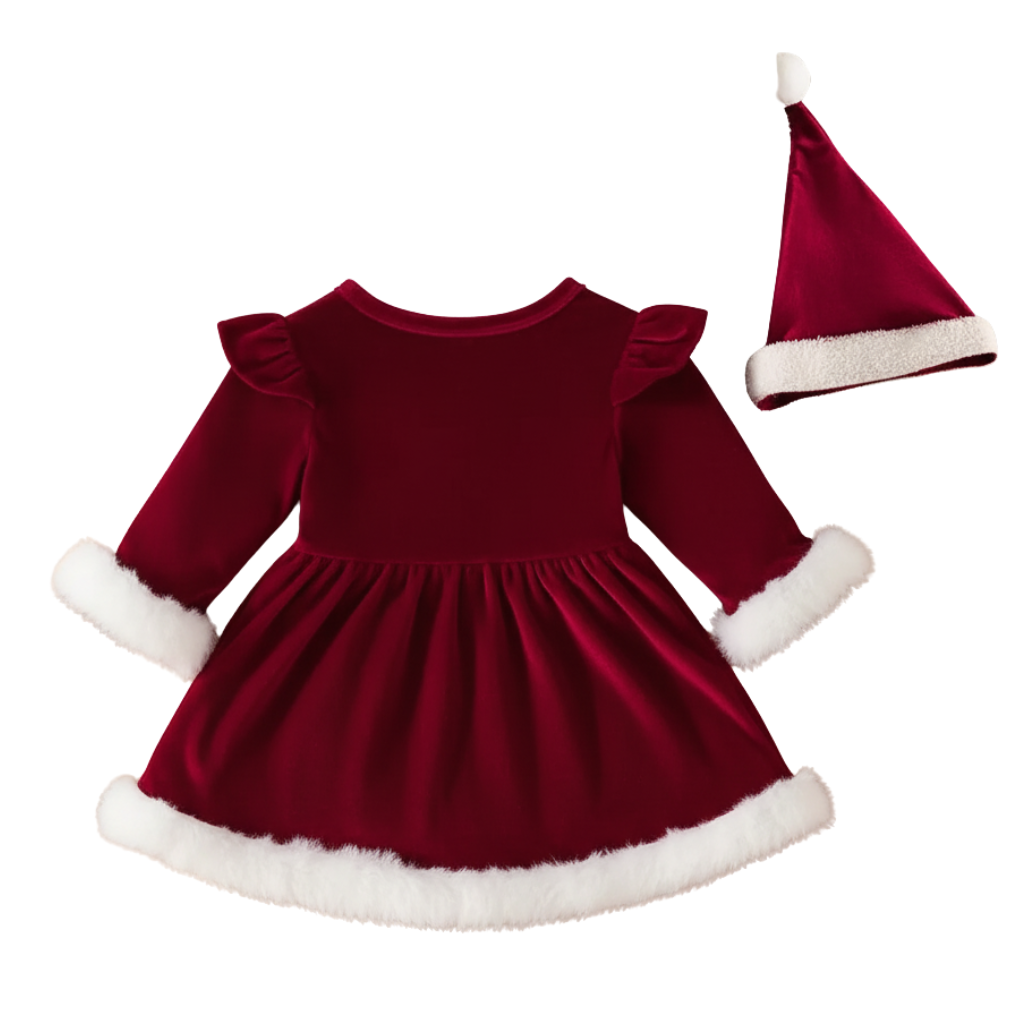 Santa Baby Printed Christmas Bodysuit Set