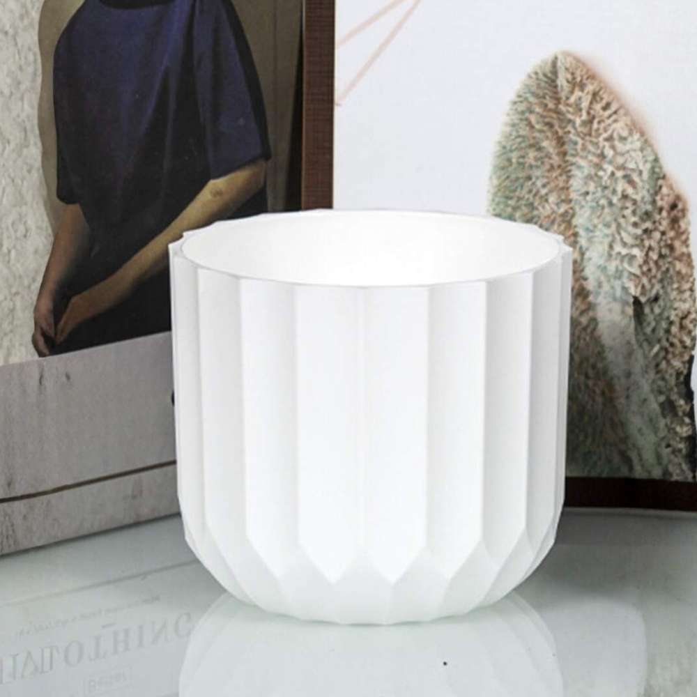 Thickened Vertical Stripe Indoor Desktop Flower Pot