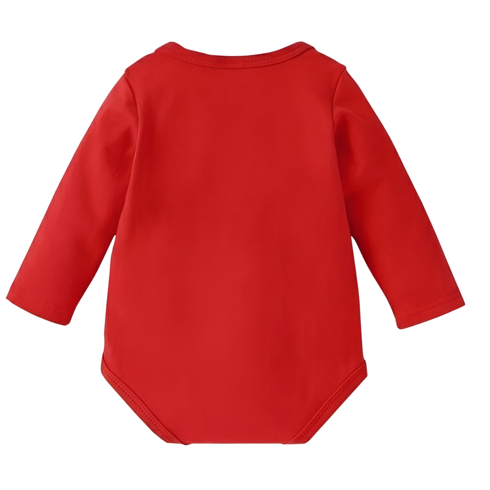 My 1st Christmas Printed Long Sleeve Romper 
