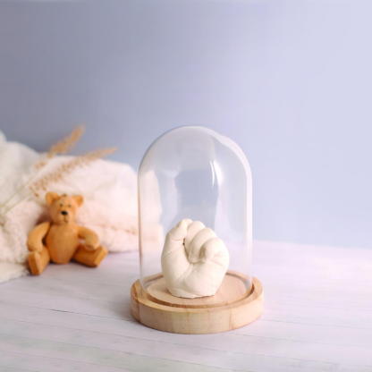 DIY Baby Handprint Footprint Molding Kit With Display Dome