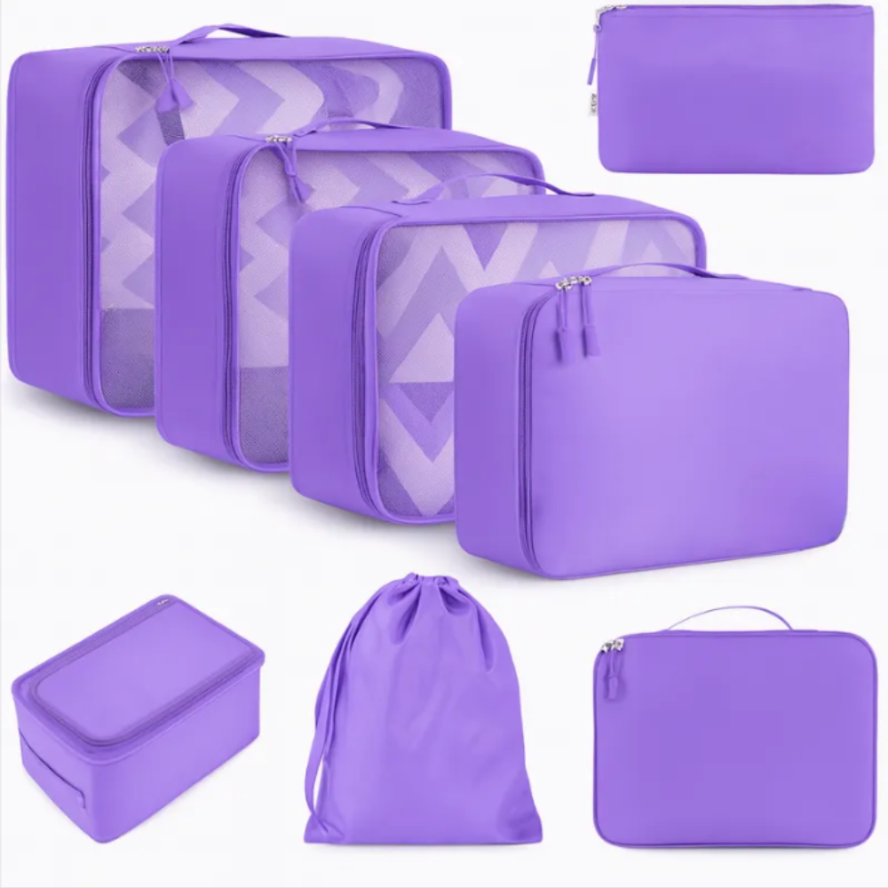 8 Set Packing Cubes Luggage Packing Organizers For Travel Accessories