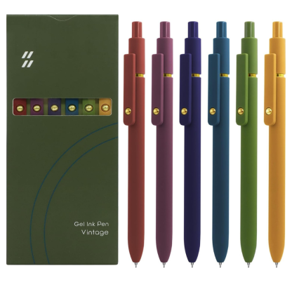 Retractable With Soft Matte Finish Gel Ink Pens