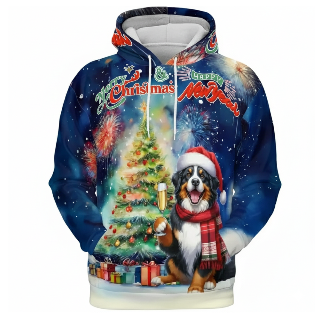 Christmas Santa Dog Holiday Hoodie