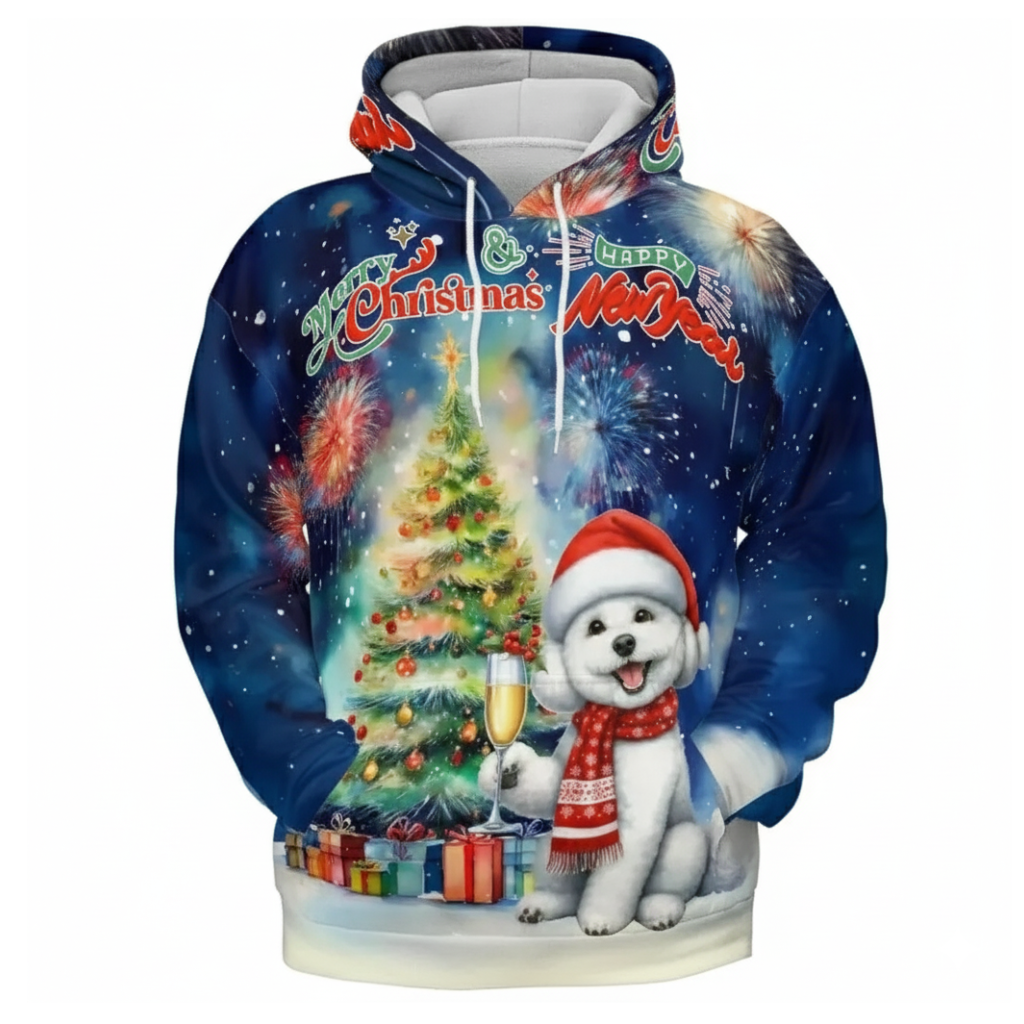 Christmas Santa Dog Holiday Hoodie