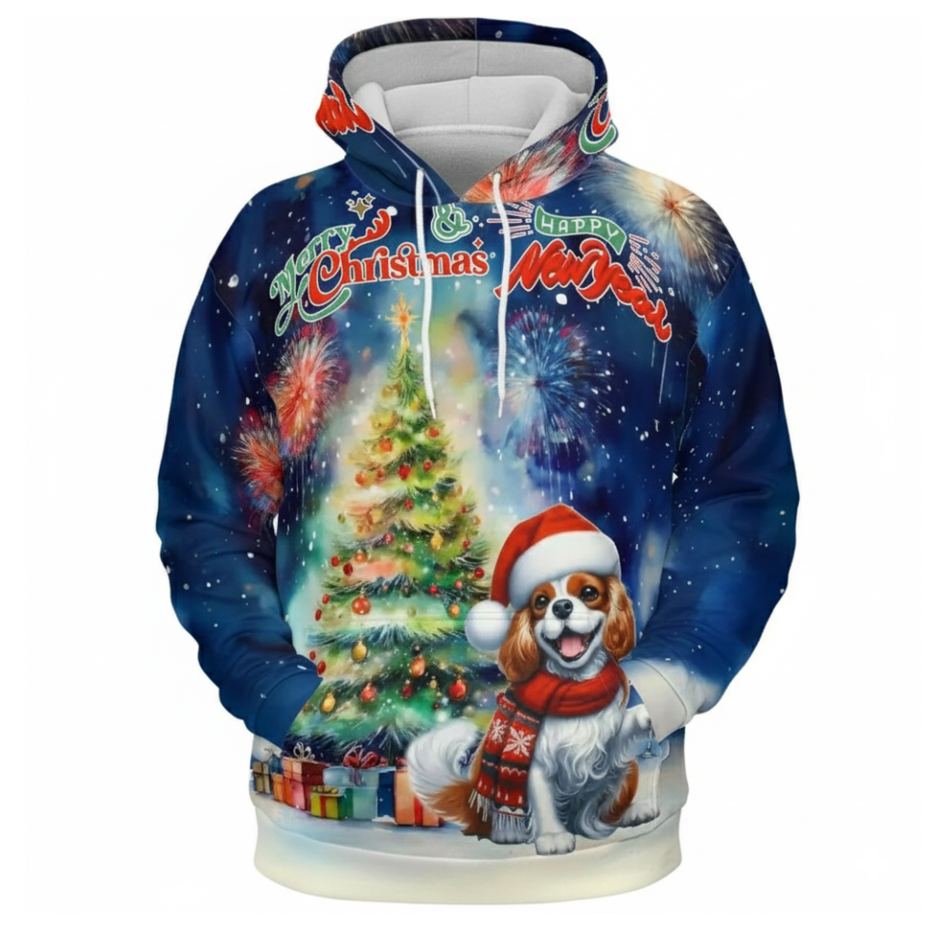 Christmas Santa Dog Holiday Hoodie