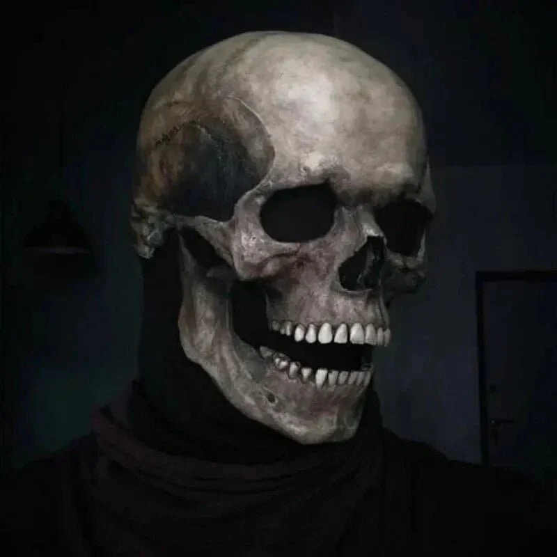 Movable Realistic Full Jaw Halloween Human Mask