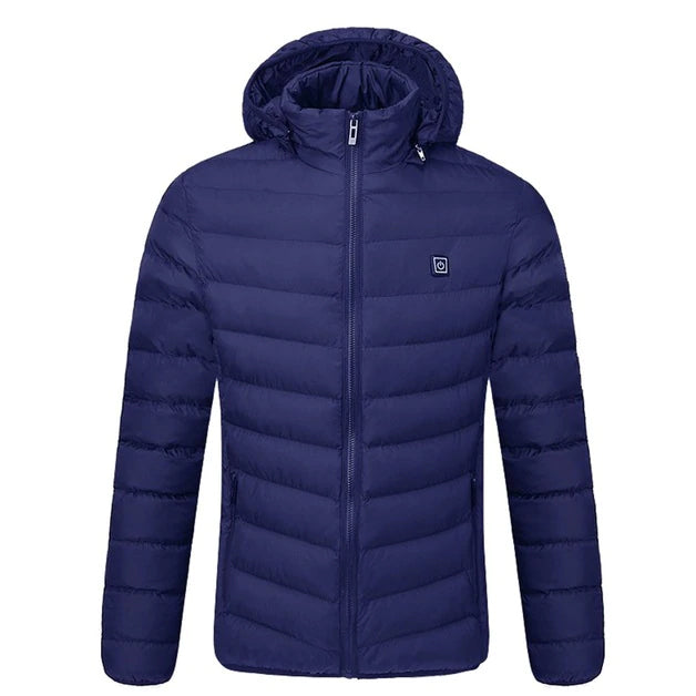 Electric Battery Heated Hooded Jacket - Waterproof , Thermal Heating-Amzemart