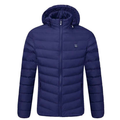 Electric Battery Heated Hooded Jacket - Waterproof , Thermal Heating-Amzemart