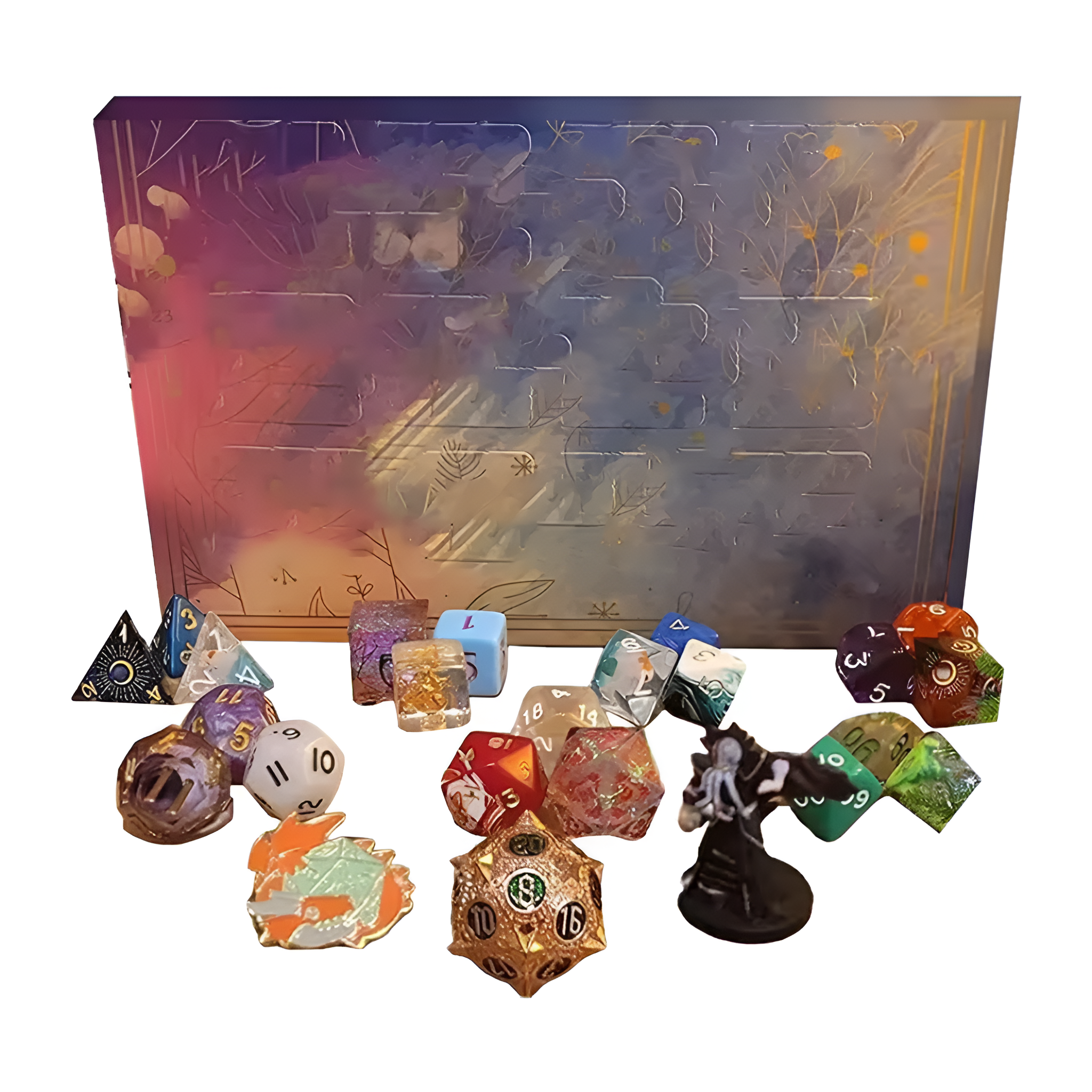 Dice Advent Calendar With Polyhedral Countdown Set Collection