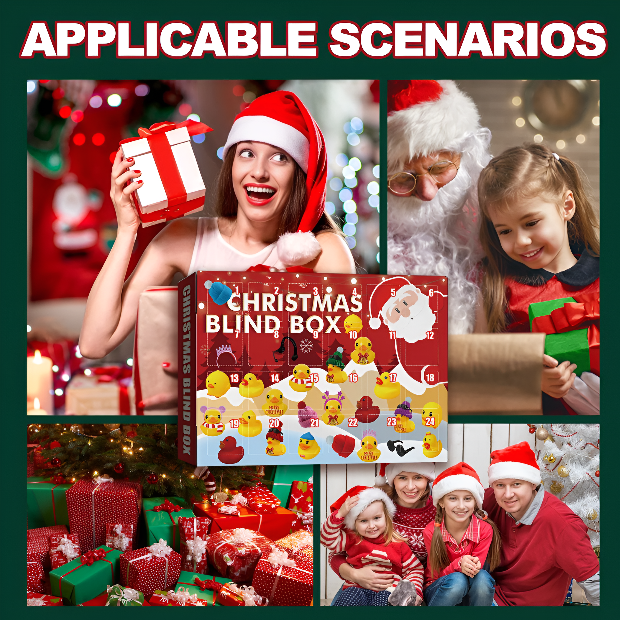 Holiday Countdown Rubber Duck Advent Gift Box